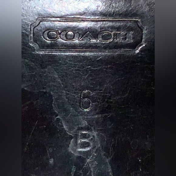 Coach ankle boots with buckle, size 6B, black leather, made in Italy, no box. - Picture 8 of 11